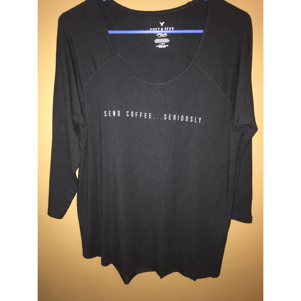 ae soft + sexy plush “coffee” tee
